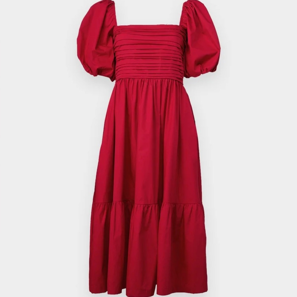 Abercrombie & Fitch - Emerson Puff Sleeve Midi Dress
